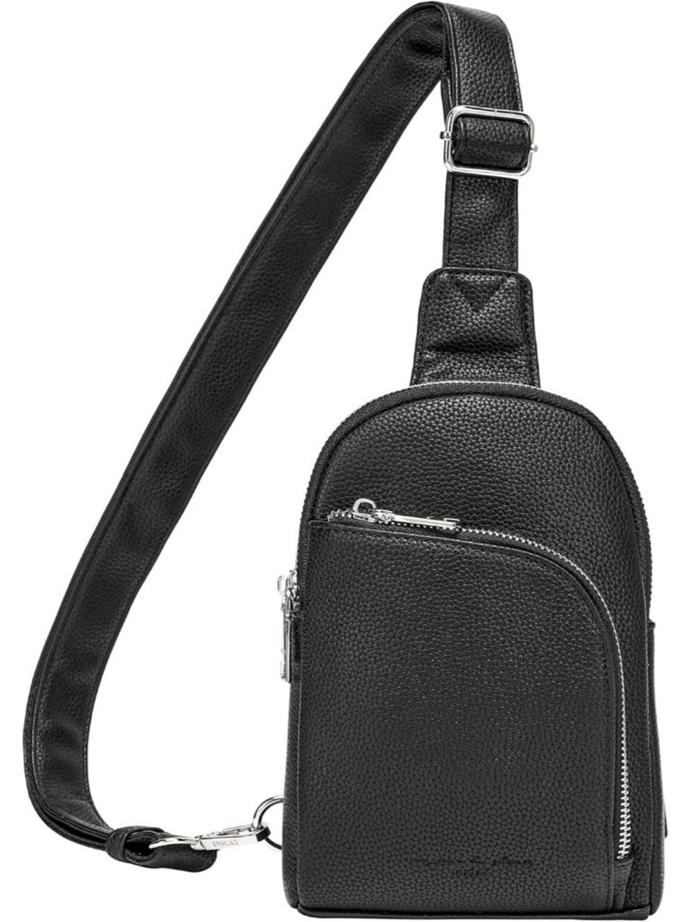 INICAT Women's Black Synthetic Leather RFID Blocking Sling Travel Crossbody Bags